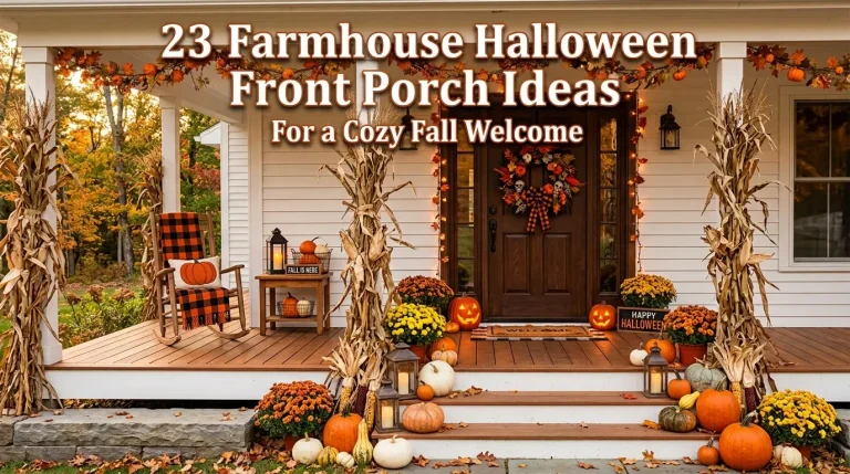 23 Farmhouse Halloween Front Porch Ideas for a Cozy Fall Welcome